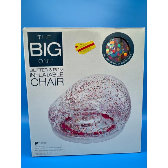 The Big One Glitter & Pom Inflatable Chair - Picture 2 of 6